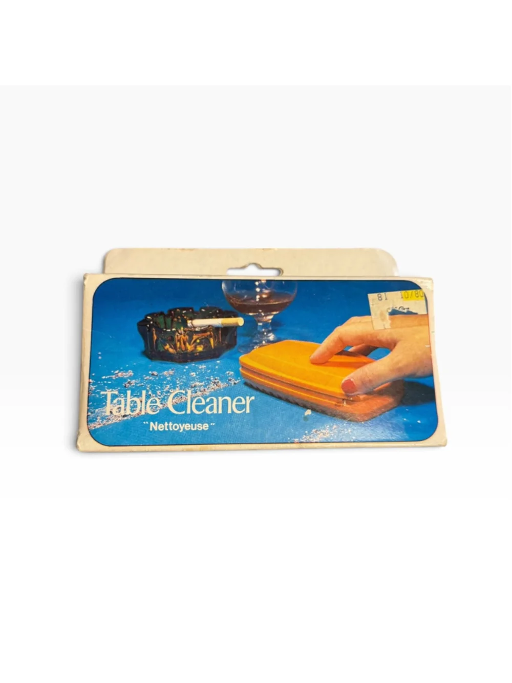 Vintage 80s Nettoyeuse Table Cleaner Crumb Sweeper One Size Orange Blue